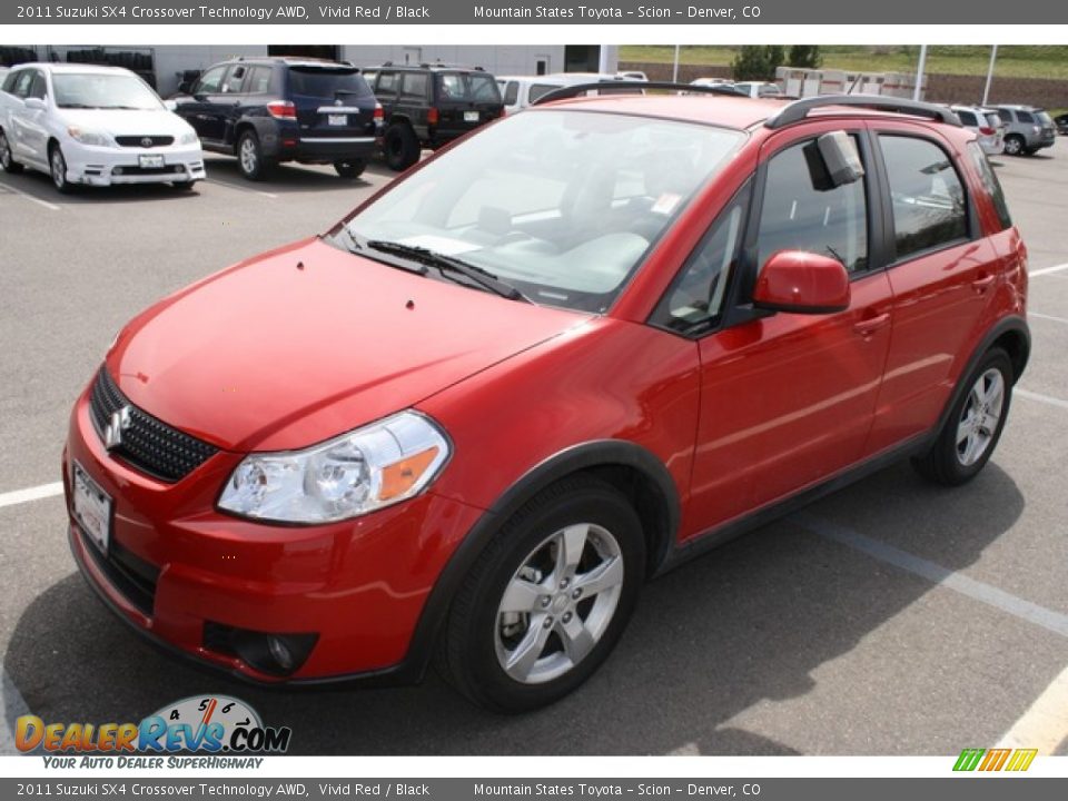 2011 Suzuki SX4 Crossover Technology AWD Vivid Red / Black Photo #4