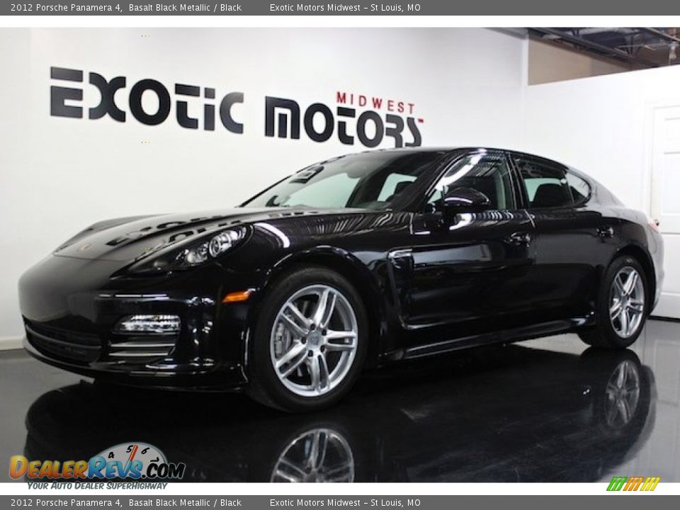 2012 Porsche Panamera 4 Basalt Black Metallic / Black Photo #4