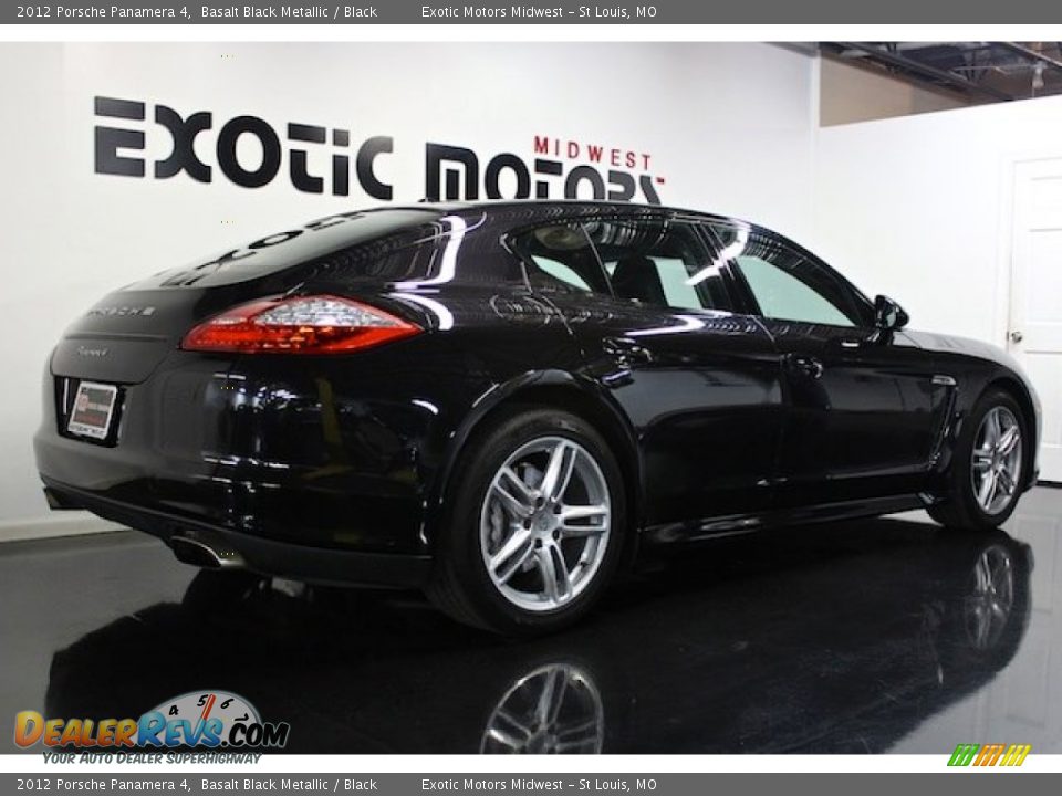 2012 Porsche Panamera 4 Basalt Black Metallic / Black Photo #6