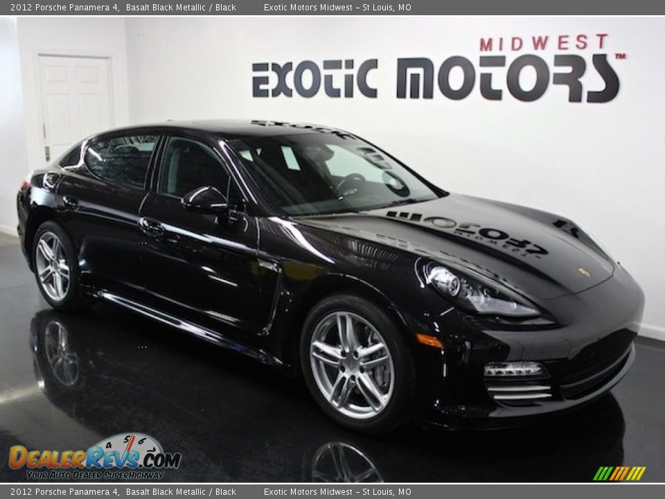 2012 Porsche Panamera 4 Basalt Black Metallic / Black Photo #8