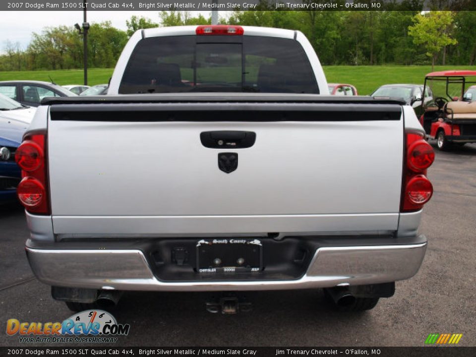 2007 Dodge Ram 1500 SLT Quad Cab 4x4 Bright Silver Metallic / Medium Slate Gray Photo #6
