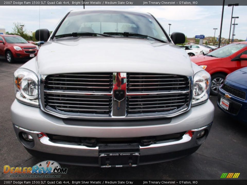 2007 Dodge Ram 1500 SLT Quad Cab 4x4 Bright Silver Metallic / Medium Slate Gray Photo #8