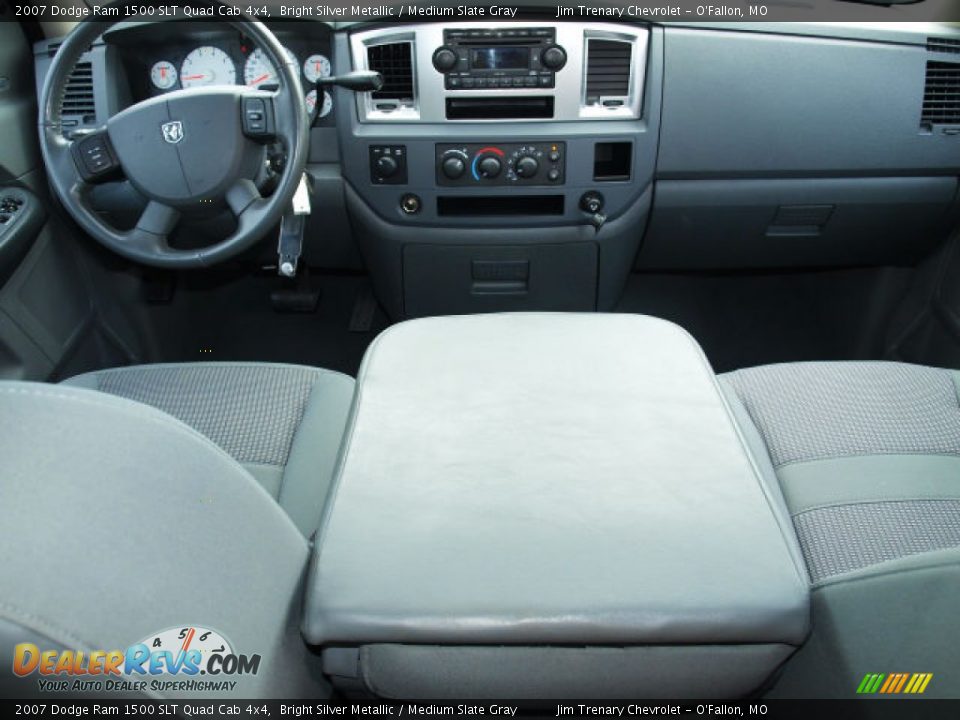 2007 Dodge Ram 1500 SLT Quad Cab 4x4 Bright Silver Metallic / Medium Slate Gray Photo #10