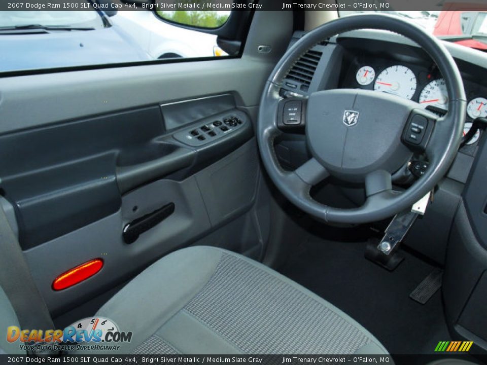 2007 Dodge Ram 1500 SLT Quad Cab 4x4 Bright Silver Metallic / Medium Slate Gray Photo #11