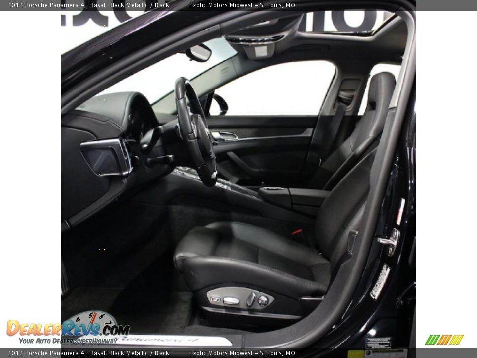 2012 Porsche Panamera 4 Basalt Black Metallic / Black Photo #33