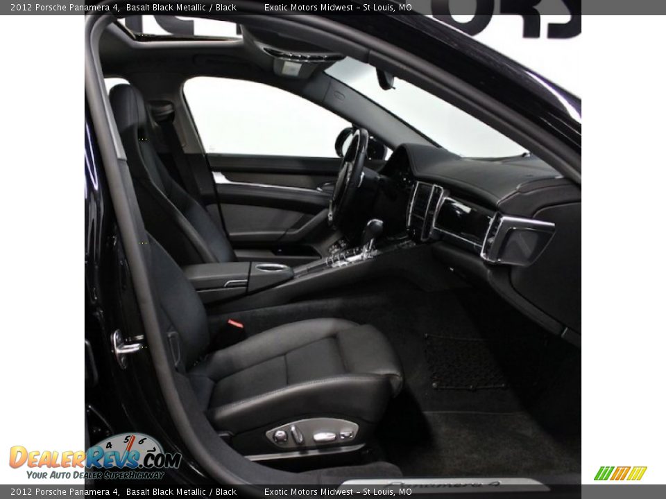 2012 Porsche Panamera 4 Basalt Black Metallic / Black Photo #34