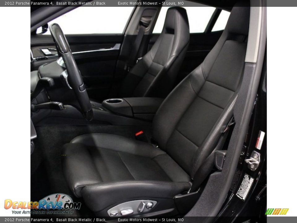 2012 Porsche Panamera 4 Basalt Black Metallic / Black Photo #35