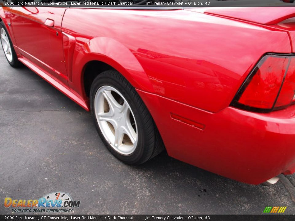 2000 Ford Mustang GT Convertible Laser Red Metallic / Dark Charcoal Photo #5