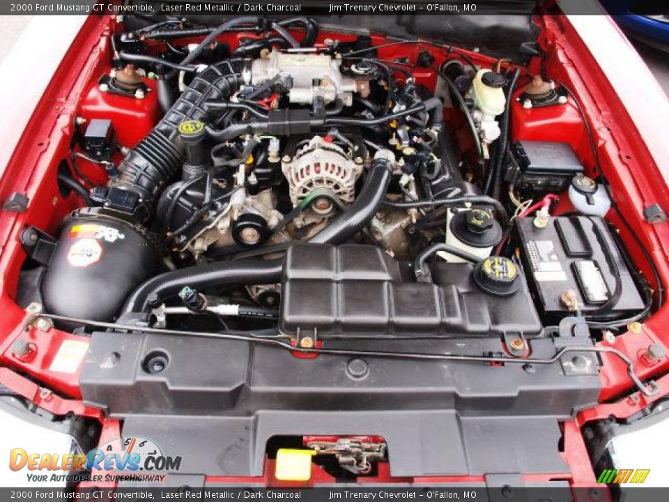 2000 Ford Mustang GT Convertible 4.6 Liter SOHC 16-Valve V8 Engine Photo #8
