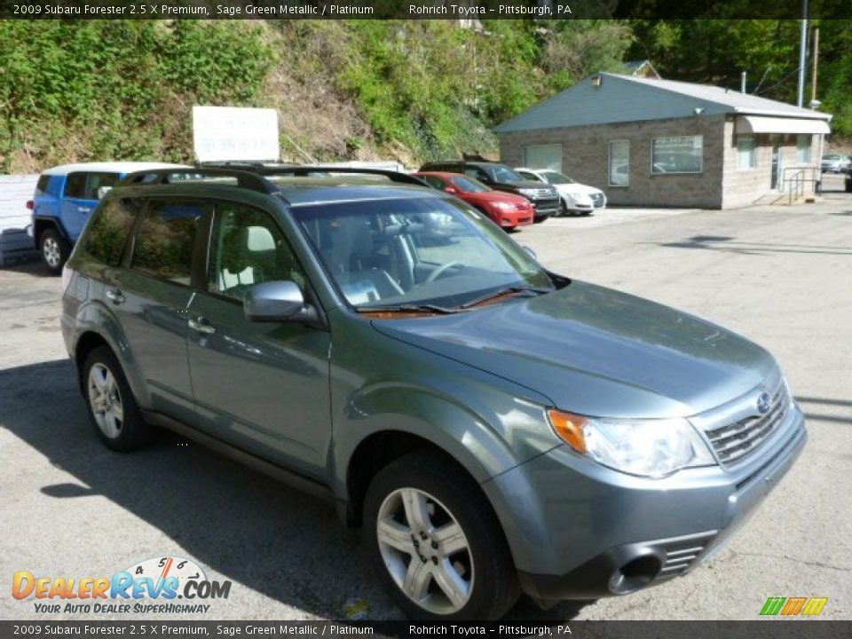 2009 Subaru Forester 2.5 X Premium Sage Green Metallic / Platinum Photo #1
