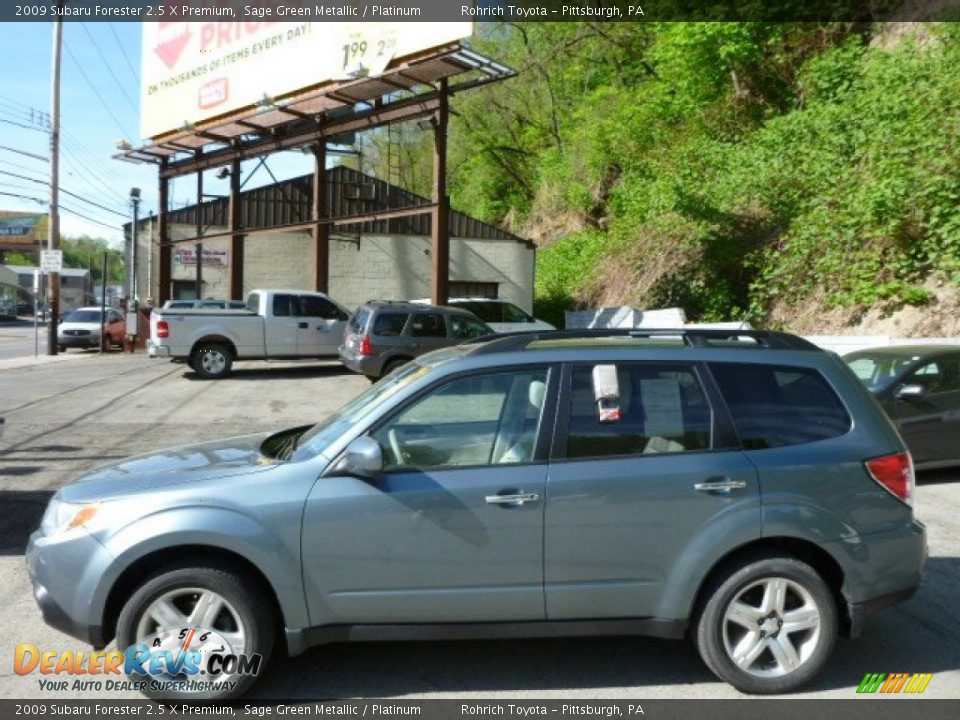 2009 Subaru Forester 2.5 X Premium Sage Green Metallic / Platinum Photo #2