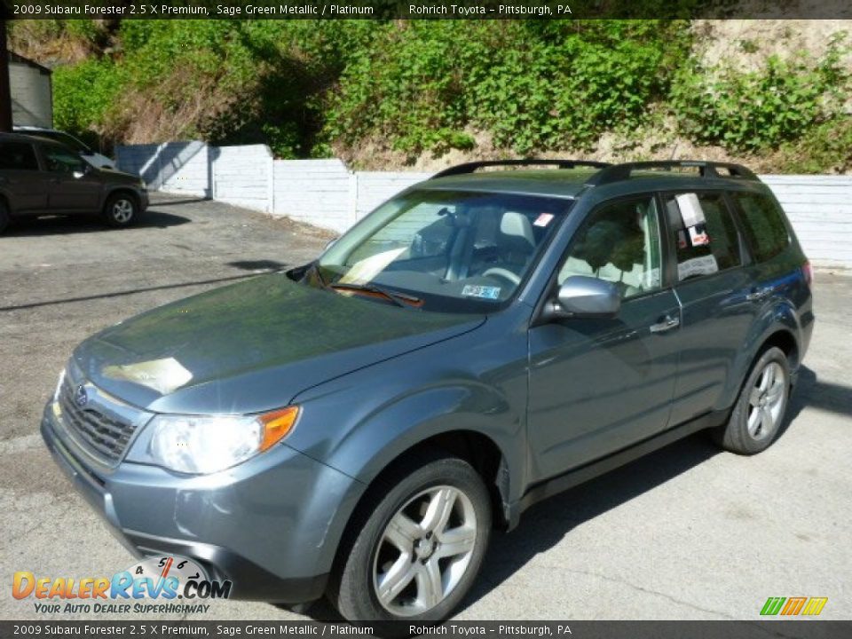 2009 Subaru Forester 2.5 X Premium Sage Green Metallic / Platinum Photo #3
