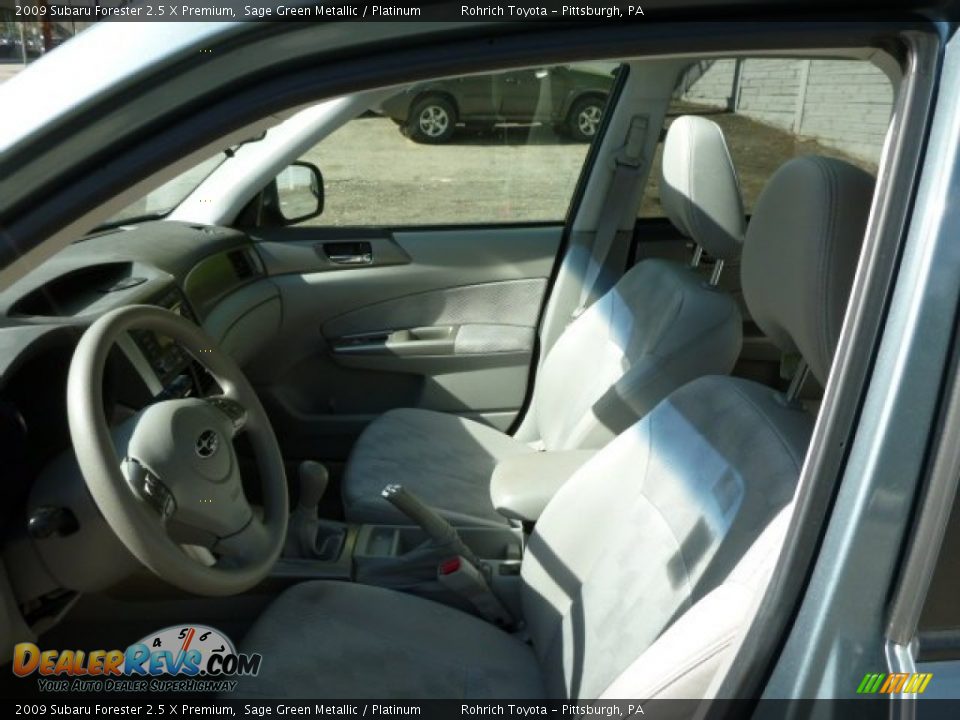 2009 Subaru Forester 2.5 X Premium Sage Green Metallic / Platinum Photo #4