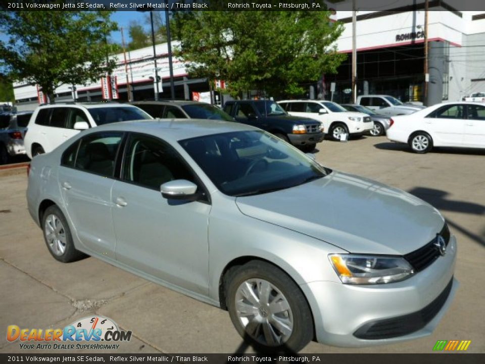 2011 Volkswagen Jetta SE Sedan Reflex Silver Metallic / Titan Black Photo #1