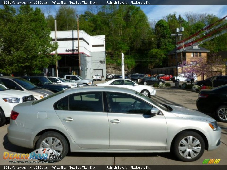 2011 Volkswagen Jetta SE Sedan Reflex Silver Metallic / Titan Black Photo #10