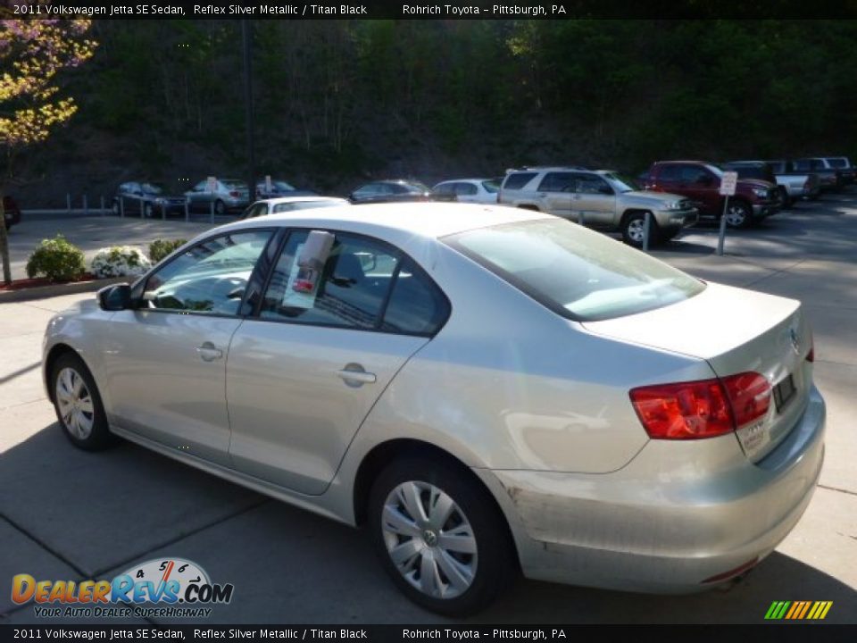 2011 Volkswagen Jetta SE Sedan Reflex Silver Metallic / Titan Black Photo #14