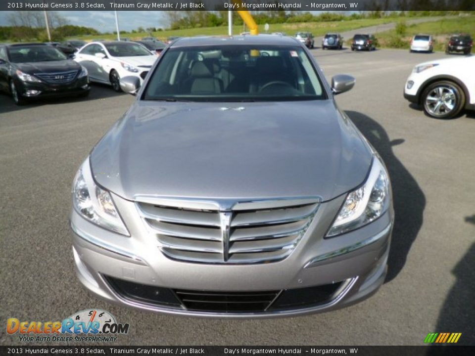 2013 Hyundai Genesis 3.8 Sedan Titanium Gray Metallic / Jet Black Photo #2