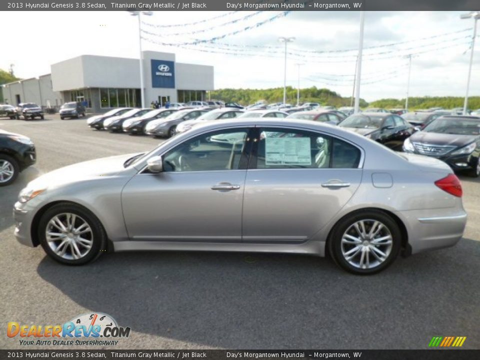 2013 Hyundai Genesis 3.8 Sedan Titanium Gray Metallic / Jet Black Photo #4