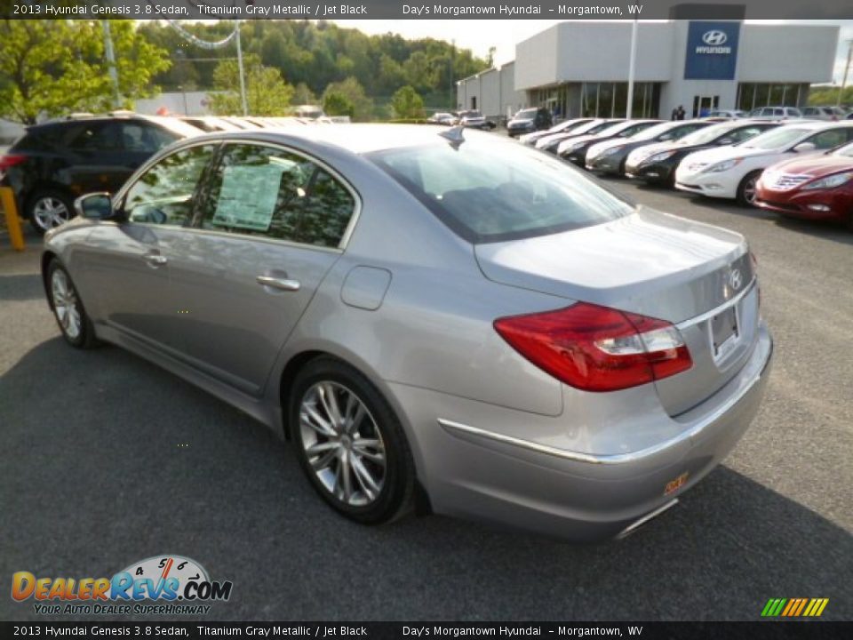 2013 Hyundai Genesis 3.8 Sedan Titanium Gray Metallic / Jet Black Photo #5