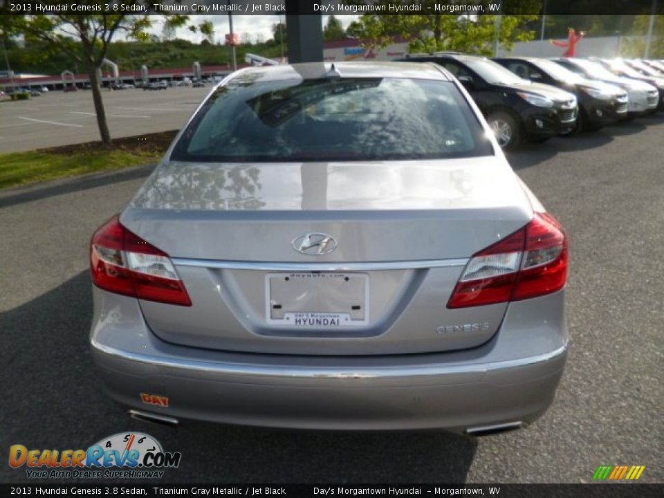2013 Hyundai Genesis 3.8 Sedan Titanium Gray Metallic / Jet Black Photo #6