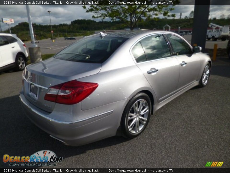 2013 Hyundai Genesis 3.8 Sedan Titanium Gray Metallic / Jet Black Photo #7