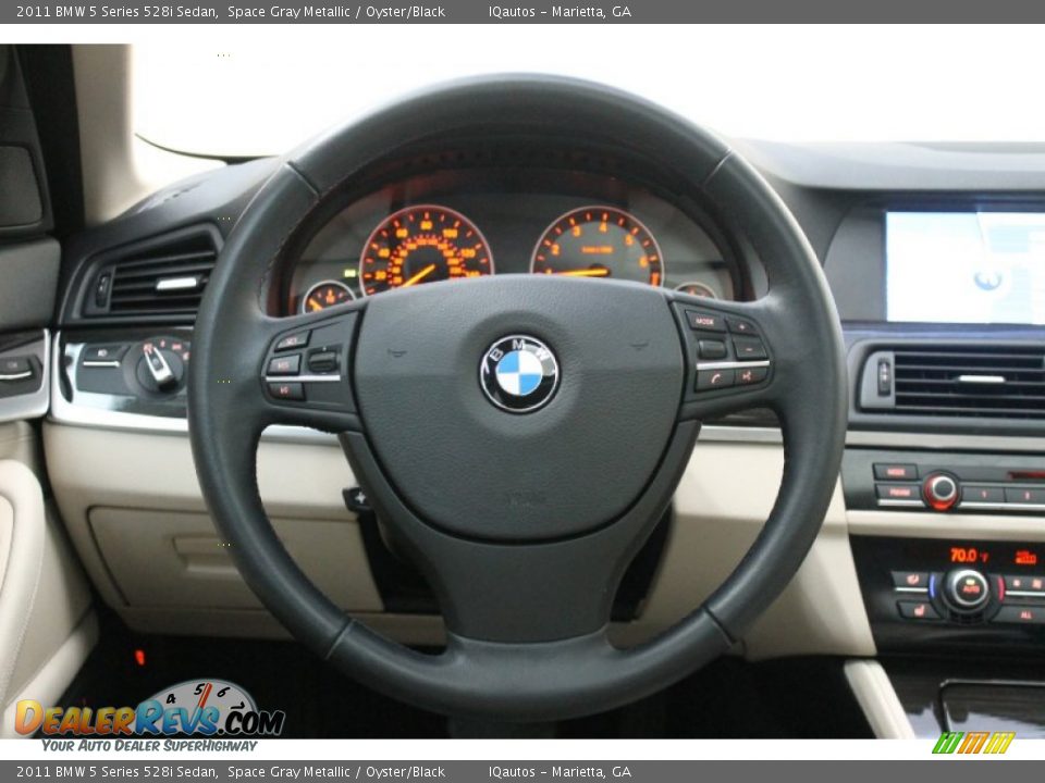 2011 BMW 5 Series 528i Sedan Steering Wheel Photo #32