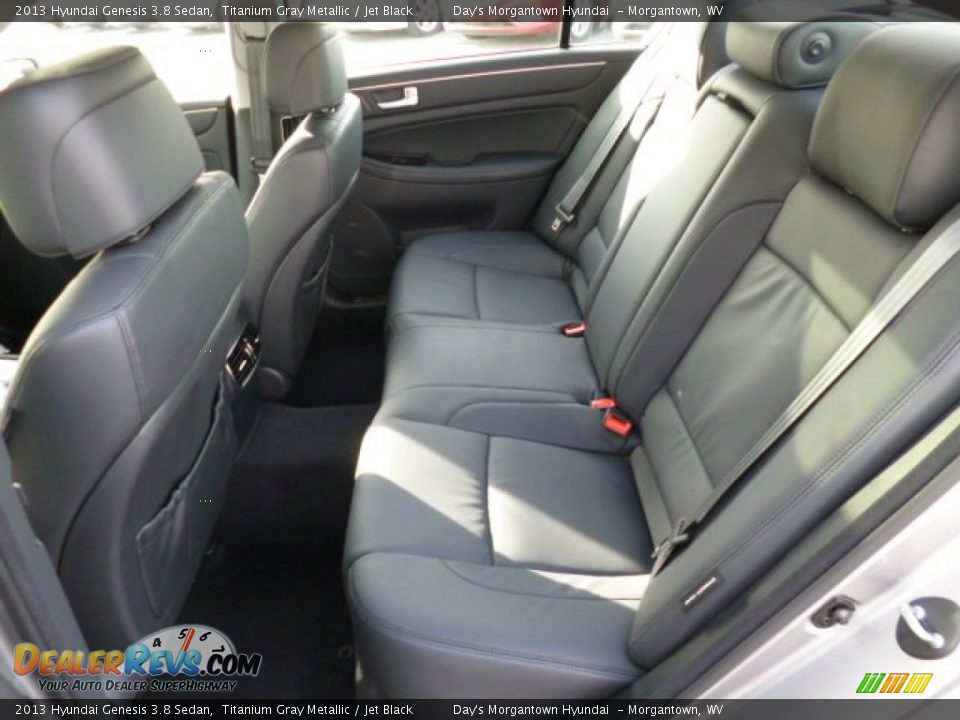 2013 Hyundai Genesis 3.8 Sedan Titanium Gray Metallic / Jet Black Photo #12