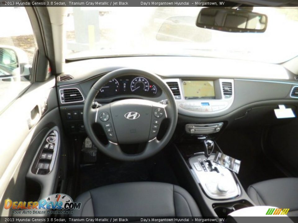 2013 Hyundai Genesis 3.8 Sedan Titanium Gray Metallic / Jet Black Photo #13
