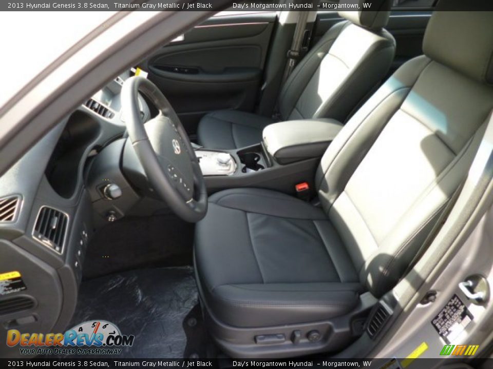 2013 Hyundai Genesis 3.8 Sedan Titanium Gray Metallic / Jet Black Photo #14