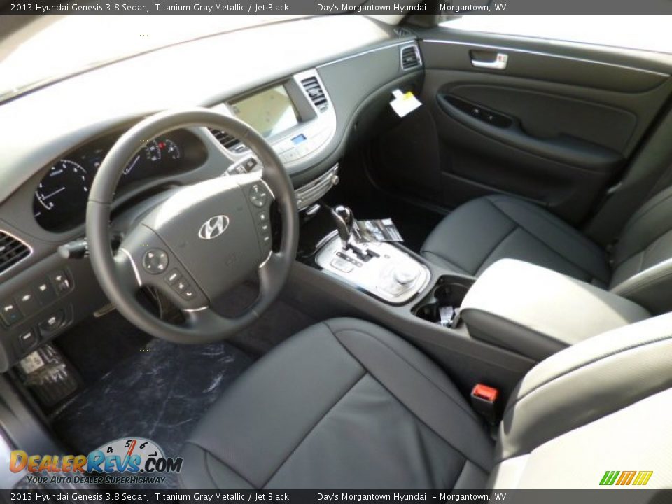 2013 Hyundai Genesis 3.8 Sedan Titanium Gray Metallic / Jet Black Photo #15