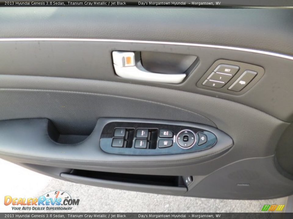 2013 Hyundai Genesis 3.8 Sedan Titanium Gray Metallic / Jet Black Photo #16