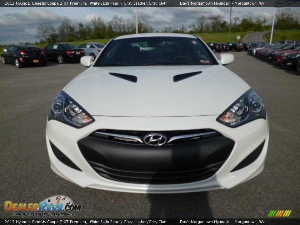 2013 Hyundai Genesis Coupe 2.0T Premium White Satin Pearl / Gray Leather/Gray Cloth Photo #2
