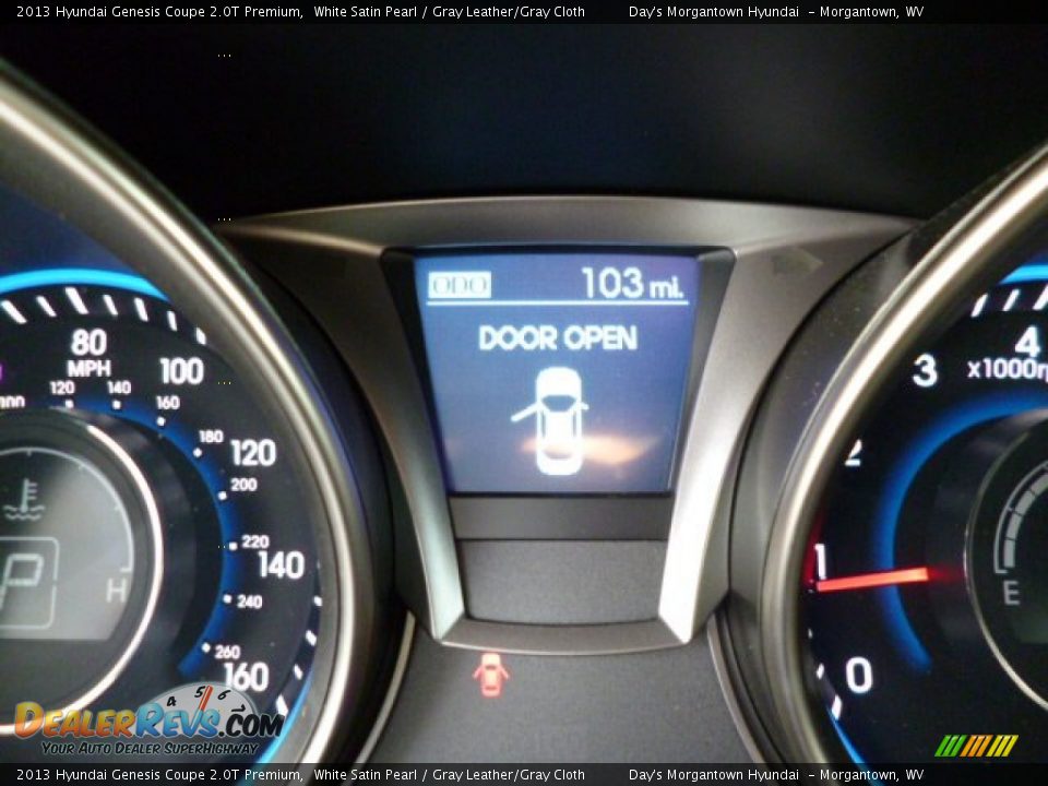 2013 Hyundai Genesis Coupe 2.0T Premium White Satin Pearl / Gray Leather/Gray Cloth Photo #20