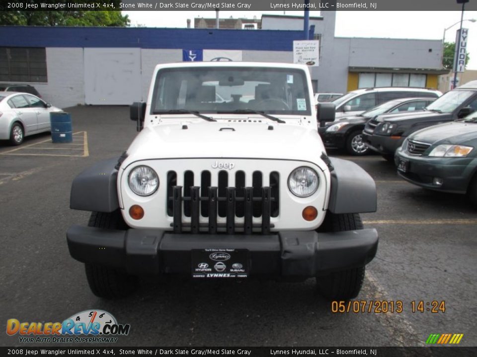 2008 Jeep Wrangler Unlimited X 4x4 Stone White / Dark Slate Gray/Med Slate Gray Photo #1