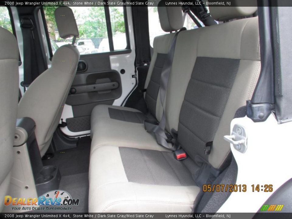 2008 Jeep Wrangler Unlimited X 4x4 Stone White / Dark Slate Gray/Med Slate Gray Photo #9