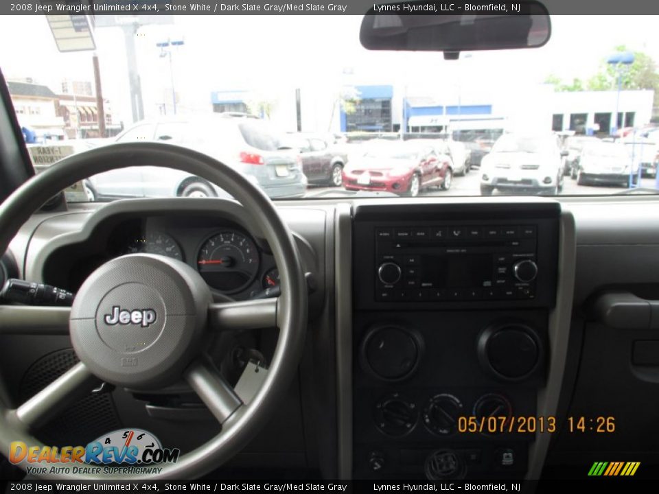 2008 Jeep Wrangler Unlimited X 4x4 Stone White / Dark Slate Gray/Med Slate Gray Photo #11