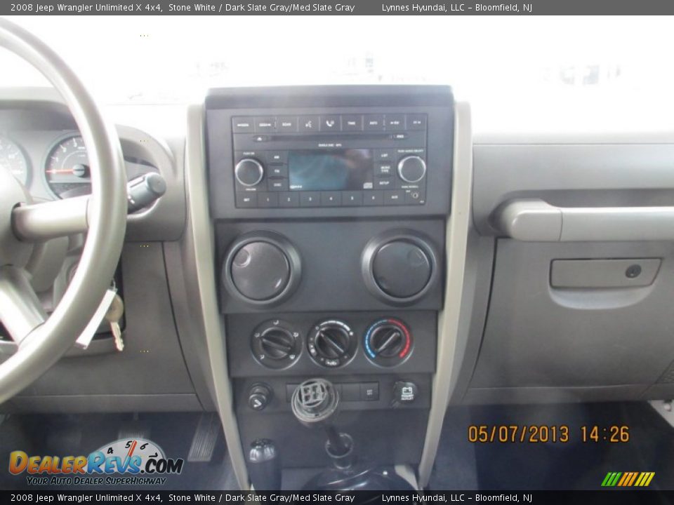2008 Jeep Wrangler Unlimited X 4x4 Stone White / Dark Slate Gray/Med Slate Gray Photo #13