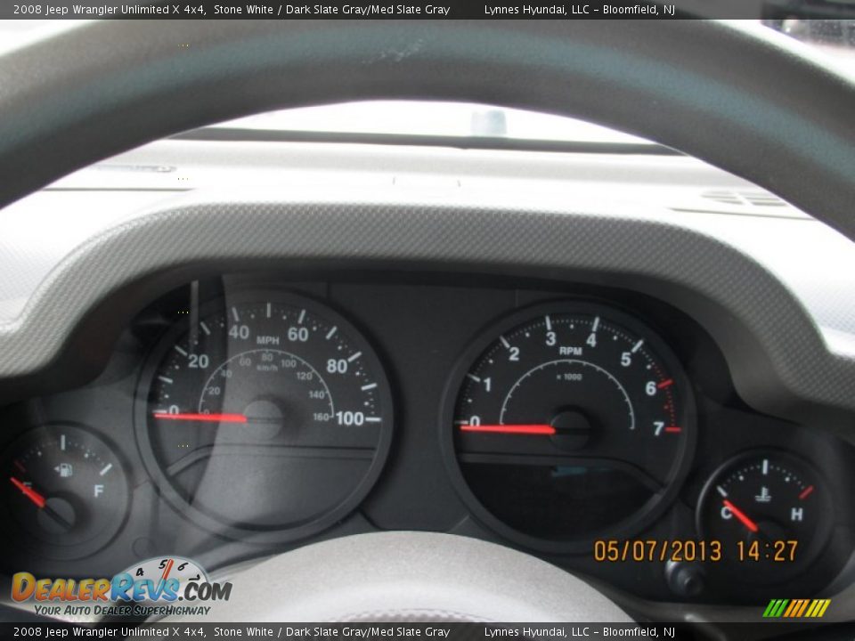 2008 Jeep Wrangler Unlimited X 4x4 Stone White / Dark Slate Gray/Med Slate Gray Photo #15