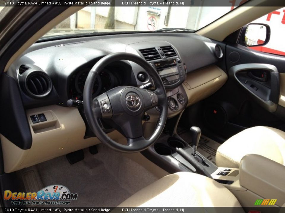 2010 Toyota RAV4 Limited 4WD Pyrite Metallic / Sand Beige Photo #14