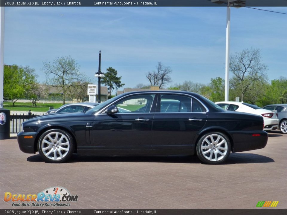 2008 Jaguar XJ XJ8 Ebony Black / Charcoal Photo #2