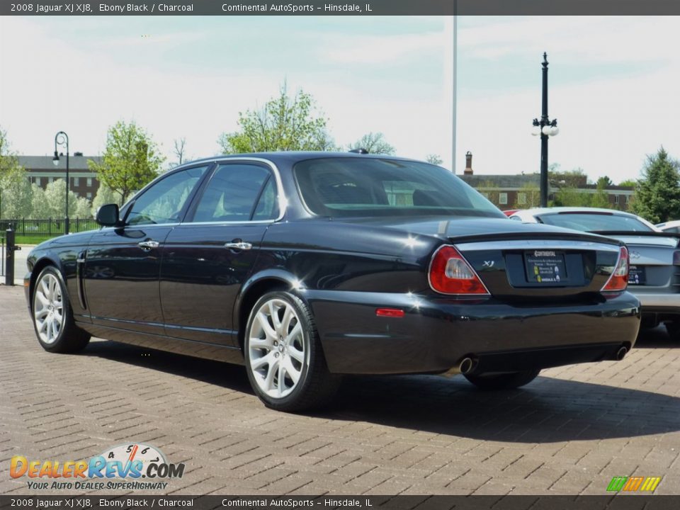 2008 Jaguar XJ XJ8 Ebony Black / Charcoal Photo #3