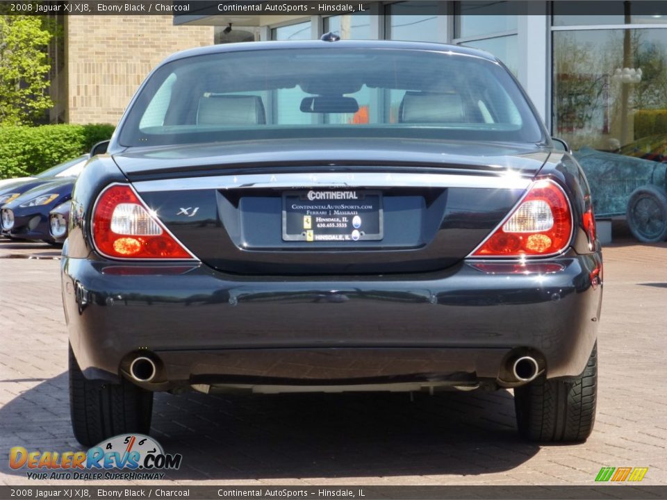 2008 Jaguar XJ XJ8 Ebony Black / Charcoal Photo #4