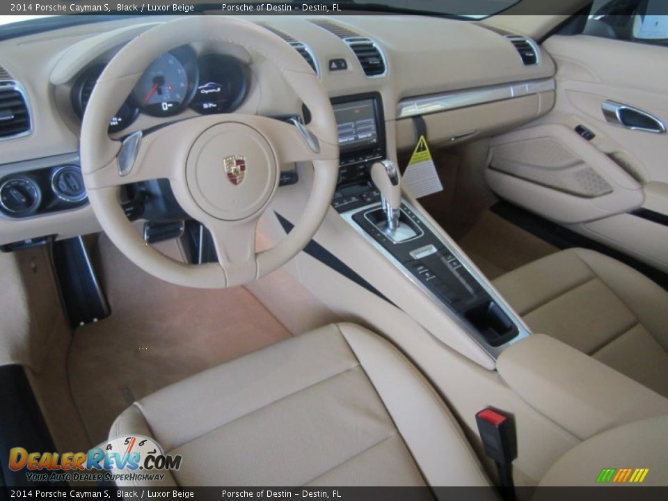 Luxor Beige Interior - 2014 Porsche Cayman S Photo #30