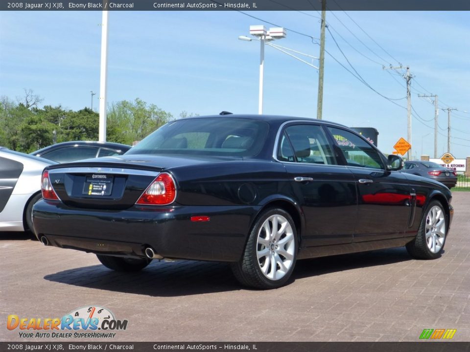 2008 Jaguar XJ XJ8 Ebony Black / Charcoal Photo #5