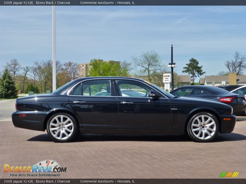 2008 Jaguar XJ XJ8 Ebony Black / Charcoal Photo #6