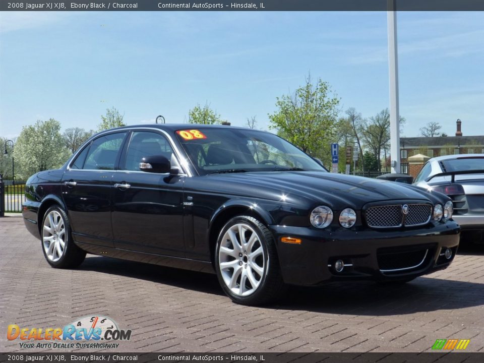 2008 Jaguar XJ XJ8 Ebony Black / Charcoal Photo #7