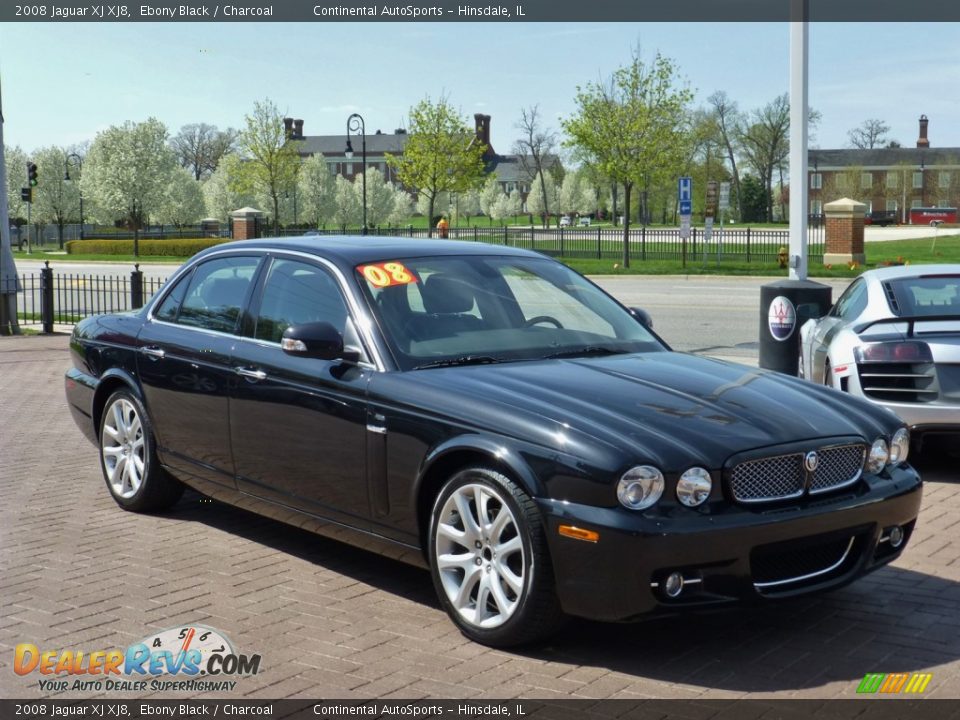 2008 Jaguar XJ XJ8 Ebony Black / Charcoal Photo #8