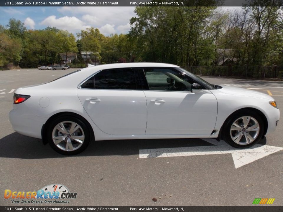 2011 Saab 9-5 Turbo4 Premium Sedan Arctic White / Parchment Photo #6