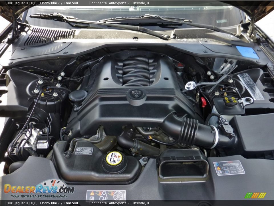 2008 Jaguar XJ XJ8 Ebony Black / Charcoal Photo #10