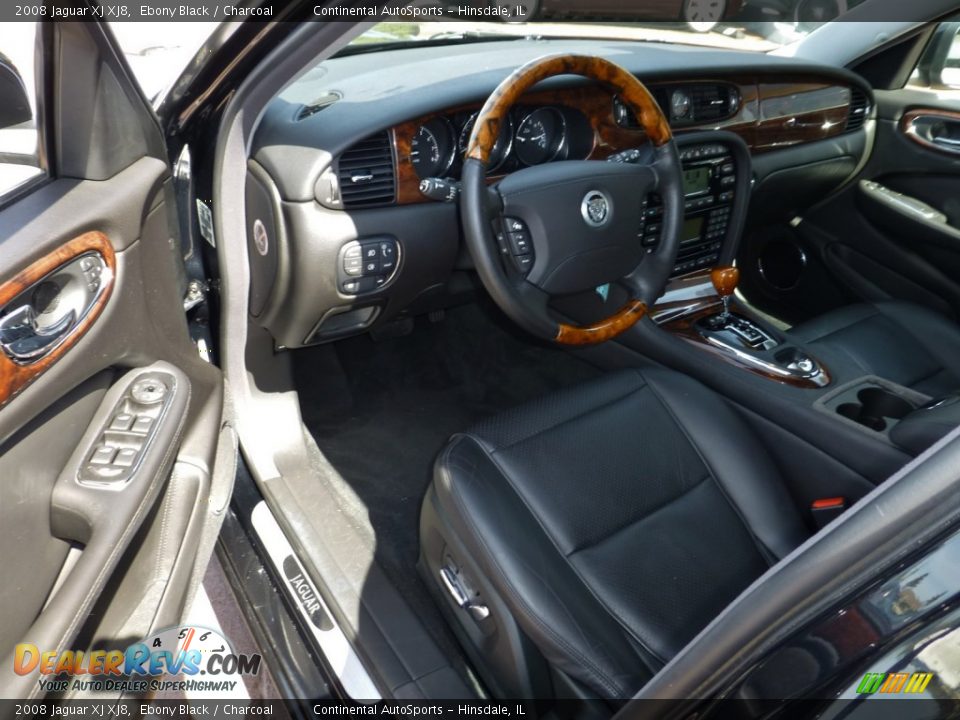 2008 Jaguar XJ XJ8 Ebony Black / Charcoal Photo #13